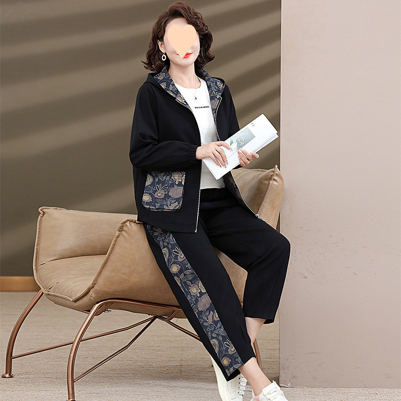 Women's Active Sports Set Spring Autumn Jacket And Trousers Two-piece_voghion.com