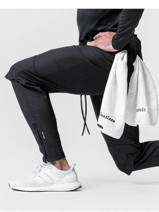 Comercio exterior nuevos Pantalones deportivos de seda de hielo Pantalones deportivos de verano de los hombres de secado rápido de fitness pantalones casuales sueltos atados al tobillo