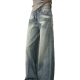 American Style Vintage Washed light blue Pants Women's 2025 Autumn Design Embroidered Loose All-match Jeans