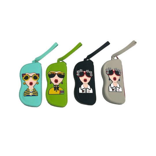 Candy Contrast Color Glasses Bag Sunglasses Sunglasses Protective Cover Storage Bag Travel Portable Silicone Anti-Lost Glasses Case