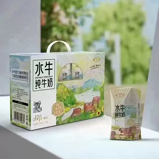 左江水牛纯牛奶A2β酪蛋白8.4g210ml*12盒整件批发早餐搭配