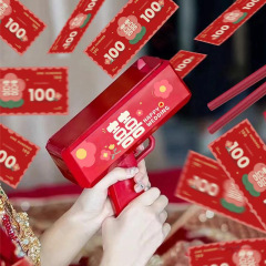 結婚式のドアを塞ぐゲーム小道具、マネーガン、箸、紙幣クリップ、クリエイティブな結婚式の部屋のドアを塞ぐ、結婚式の雰囲気、結婚式の写真撮影