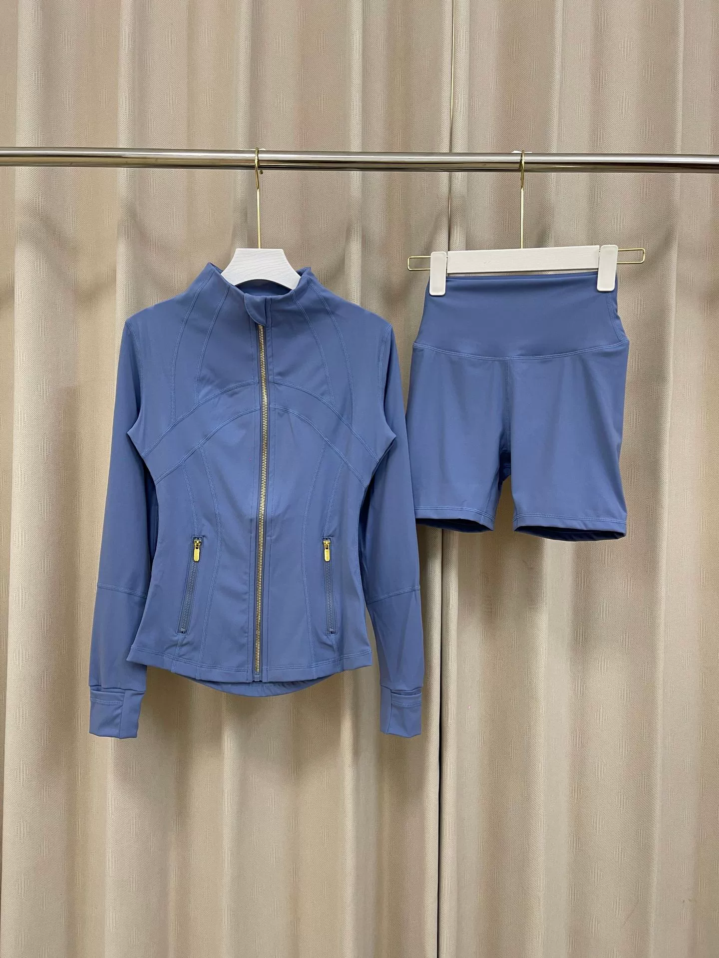 women's yoga jacket and biker shorts set 5
