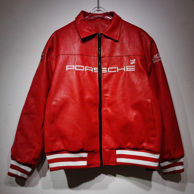 Cross-Border Hot-Selling Trendy Brand Jackets, Embroidered Jackets, Cycling Jackets, Men's and Women's Leather Jackets, Racing Jackets, Porsche Leather Jackets, Custom-Made