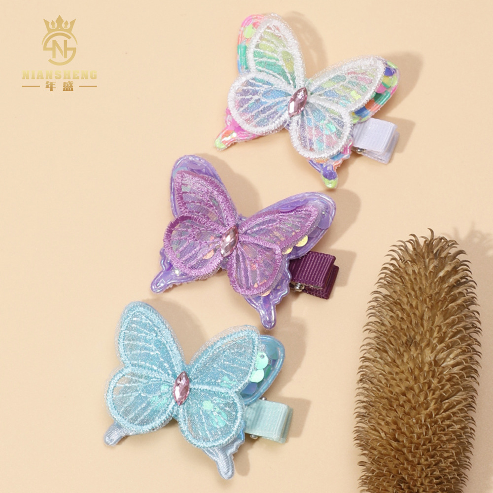 Presilhas de cabelo borboleta feitas à mão para crianças_voghion.com