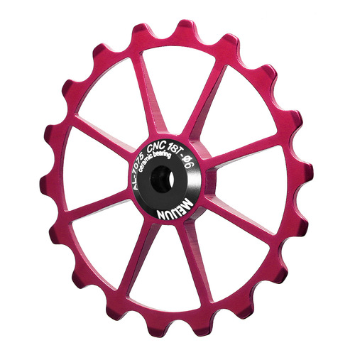 Bicycle ceramic rear derailleur guide wheel 18T tooth variable speed aluminum alloy high hardness bearing bearing mountain bike tension wheel
