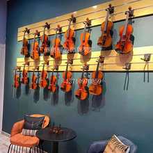乐器槽板靠墙新款挂钩壁式展柜吉他装饰惠州深圳小提琴展示架