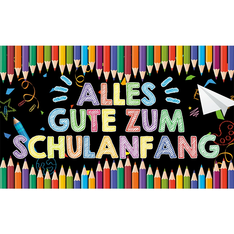 180X110 трансграничный немецкий возврат в школу alles gute zum начинается школьный сезон вечеринки фото баннер