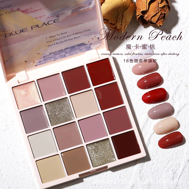 16 colores Moca melocotón