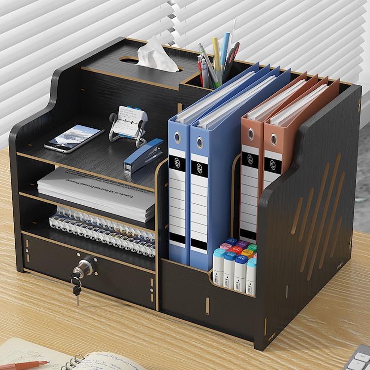 Office Desktop File Rack Dormitory Station Drawer with Lock Multi-layer Large Capacity File Holded Office Supplies Storage Rack