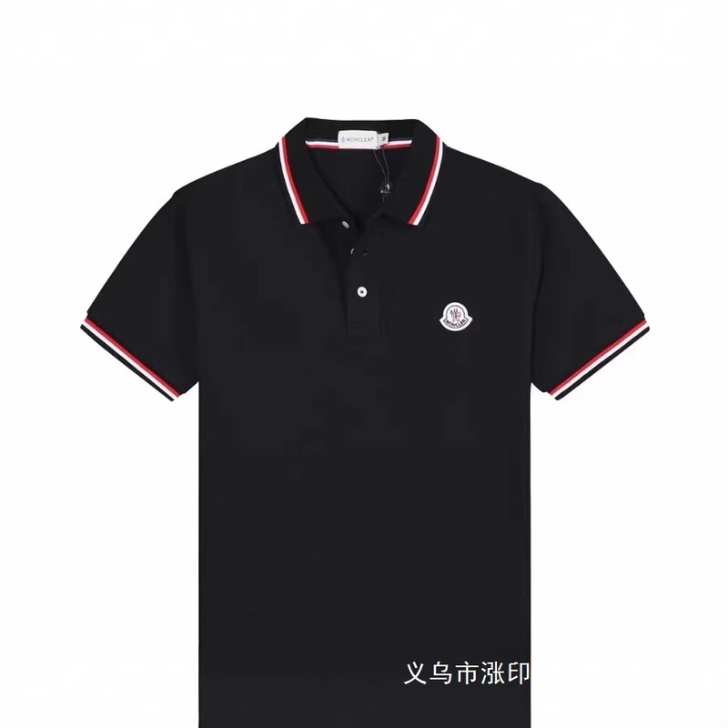Cross-Border Summer New Style Moncler Men's Polo Shirt Short Sleeve Embroidered Jacquard T-Shirt Wholesale Cross-Border Summer New Style Moncler Men's Polo Shirt Short Sleeve Embroidered Jacquard T-Shirt Wholesale