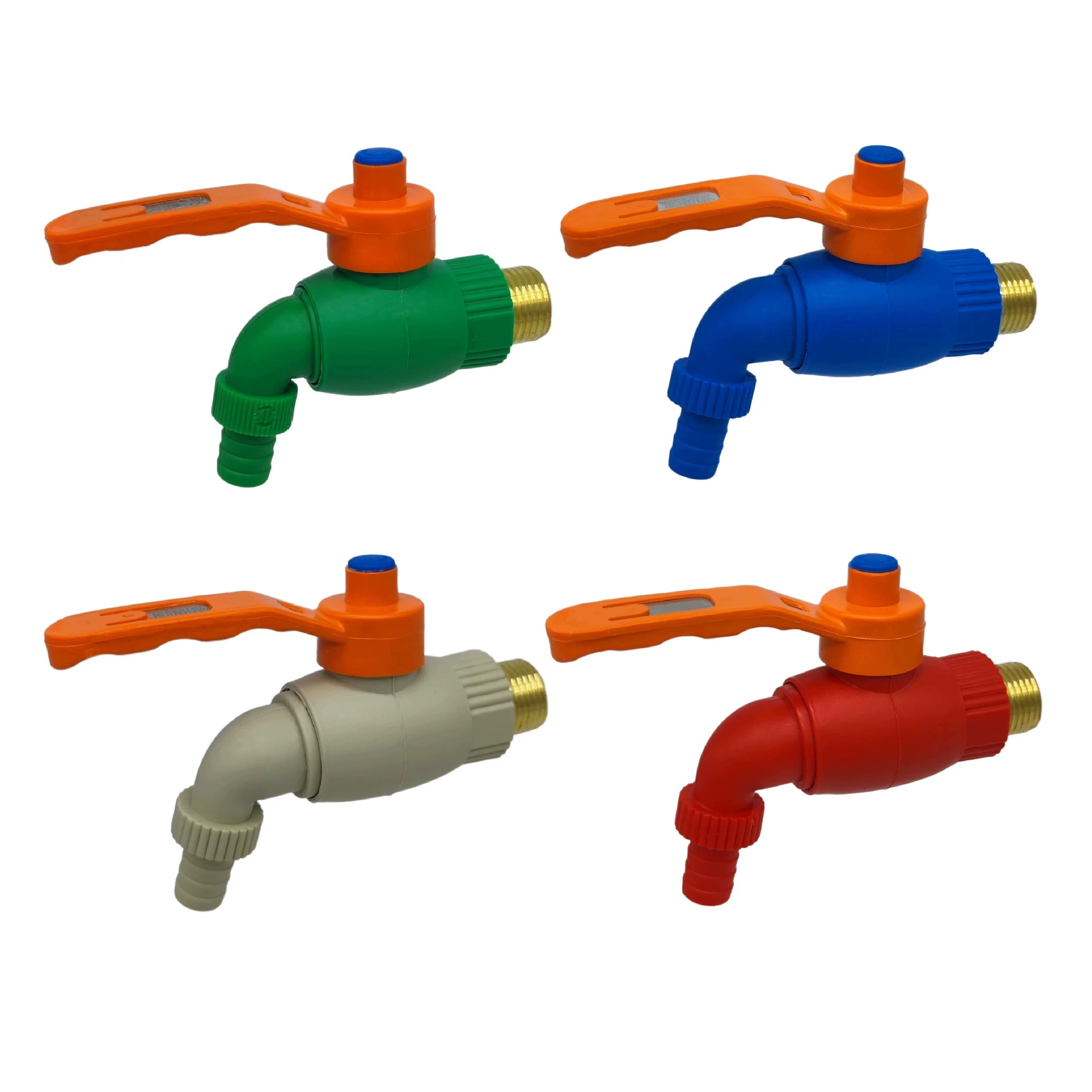 Foreign trade PPR water faucet ball valve high -quality plastic fast opening large flow riot durability 4 cents cold water faucet iron handle