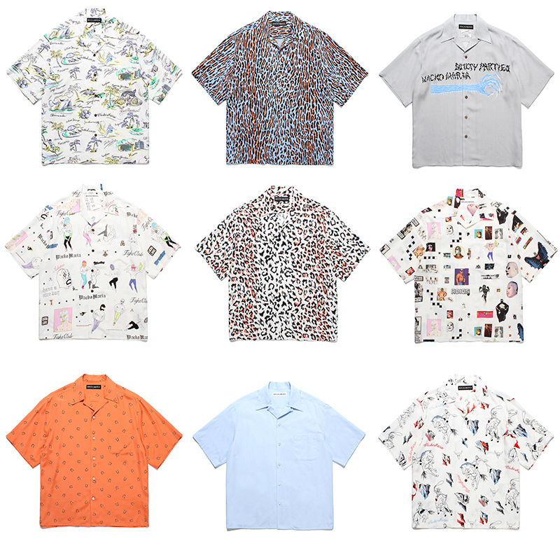 Dropshipping Wackomaria New Striped Graffiti Japanese and Korean High-End Casual Graffiti Hawaiian Short-Sleeve Shirt Dropshipping Wackomaria New Striped Graffiti Japanese and Korean High-End Casual Graffiti Hawaiian Short-Sleeve Shirt