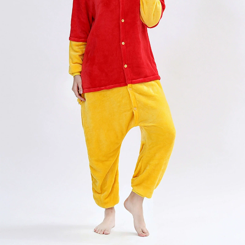 Мультяшный пижамный комбинезон, милый фланелевый overall
