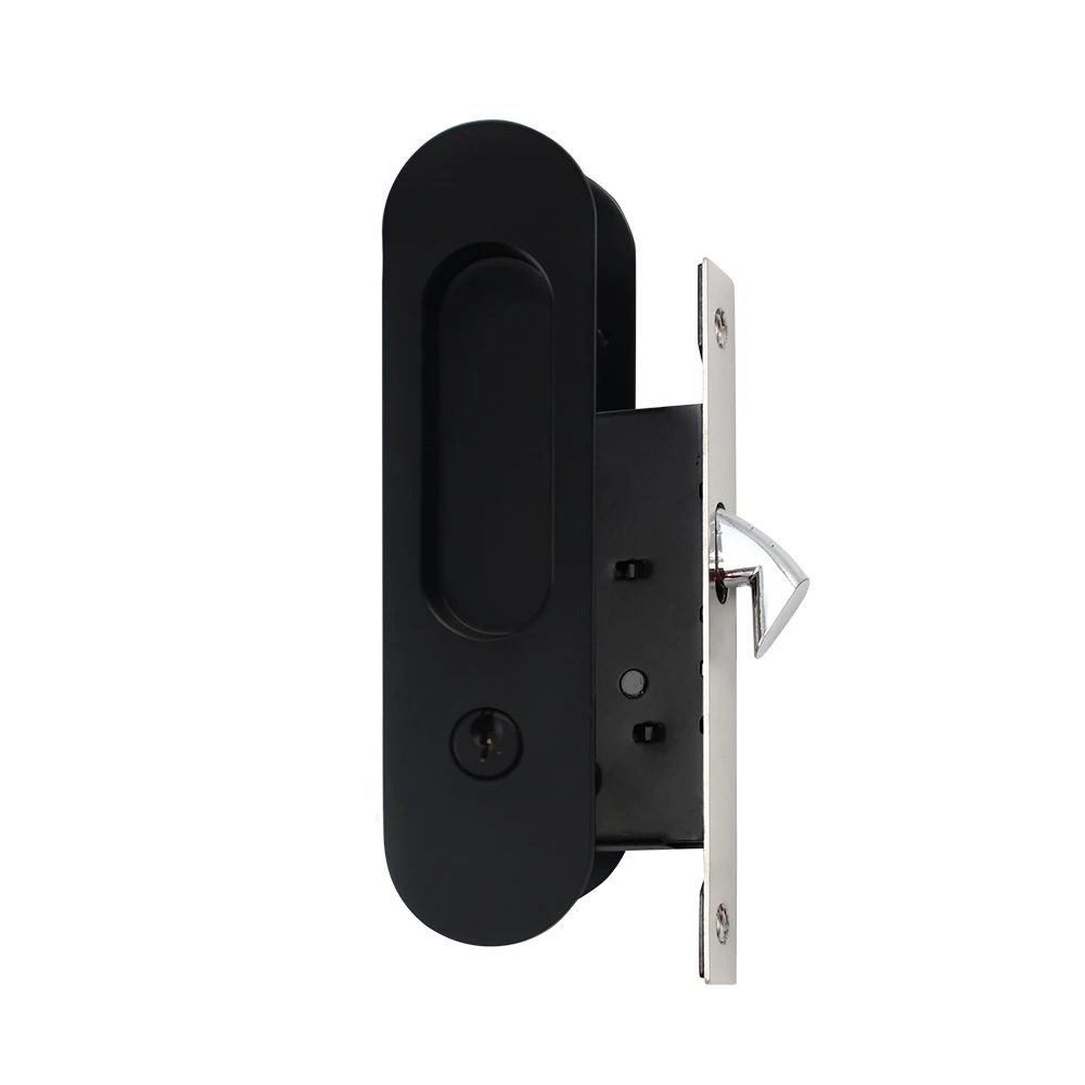 Acero inoxidable 304 bloqueo de puerta deslizante ovalada puerta deslizante de madera deslizante bloqueo de gancho de puerta deslizante incrustado bloqueo de gancho de puerta