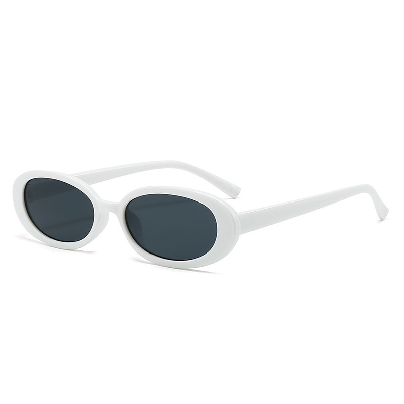 Europa y los Estados Unidos transfronterizos nuevas gafas personales de marco elíptico de tendencia callejera hip-hop gafas de sol para conducir gafas de sol