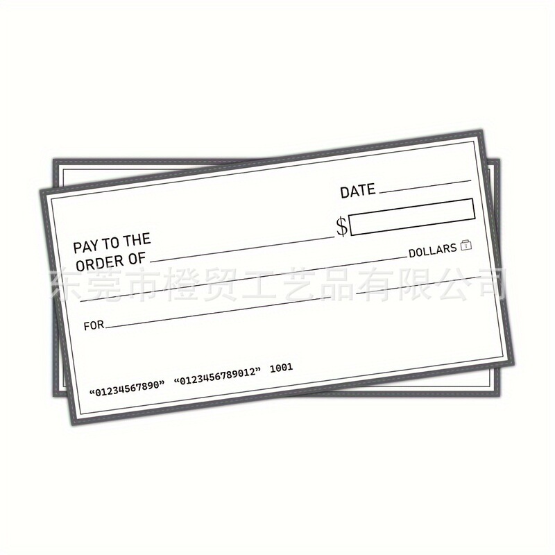 Amazon Hot Sale in stock 76.2 x 40.6cm Reusable Giant Fake Check Prank Gift