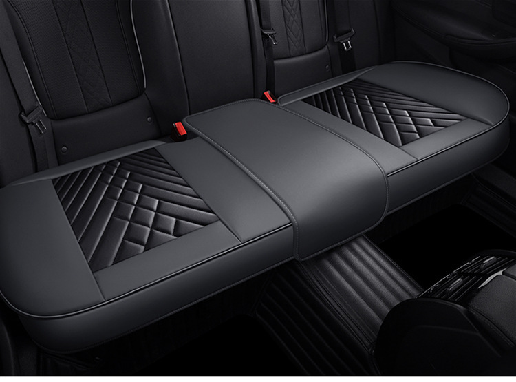 Cross-border delivery Napa leather car cushion four seasons universal breathable seat cushion non-slip three-piece set single seat fully surrounded