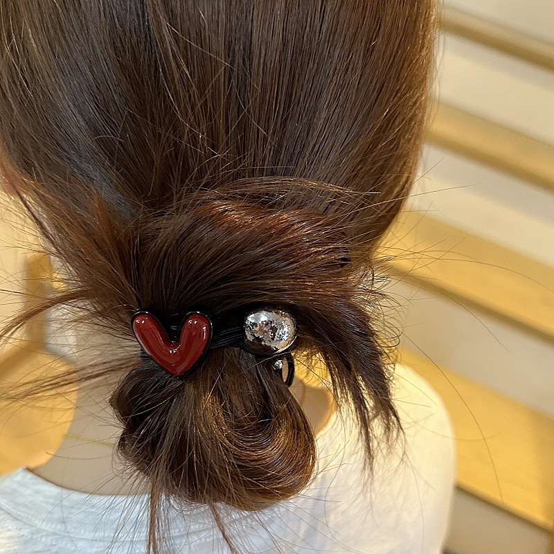 1 Piece Quantity Casual Women's Heart Shape Alloy Hair Tie