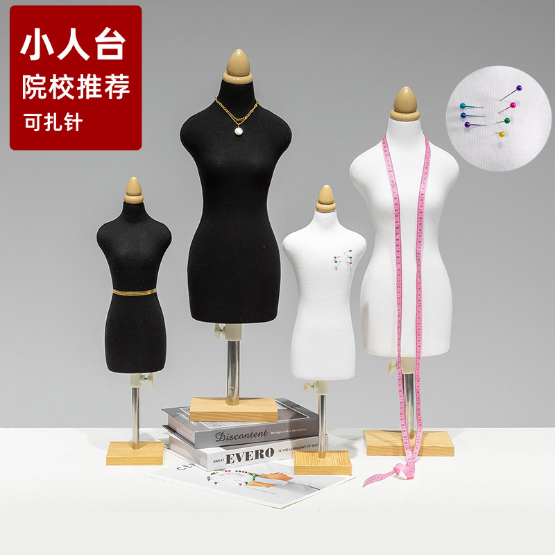 Mini Maniquí de Costura para Enseñanza Medio Cuerpo Clavable para Diseño de Moda