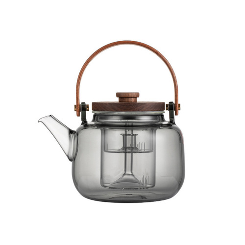 Walnut glass steaming teapot lifting beam kettle steaming dual-purpose teapot Japanese-style open fire electric ceramic stove heating bubble