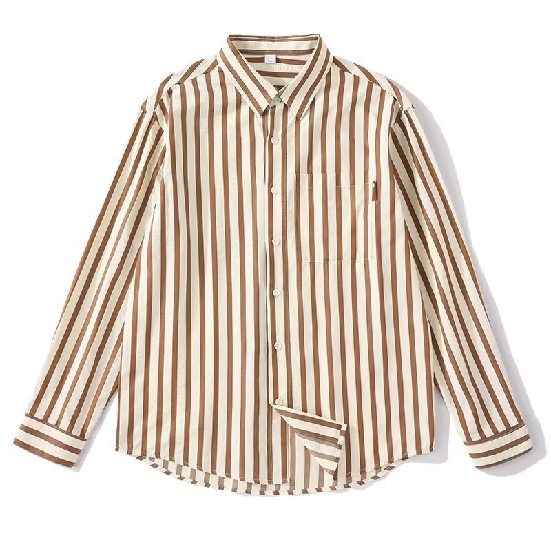 Estilo japonés de Hong Kong 2024 letras camisa de manga larga ins camisa suelta para niños tendencia de verano chaqueta casual de todo fósforo