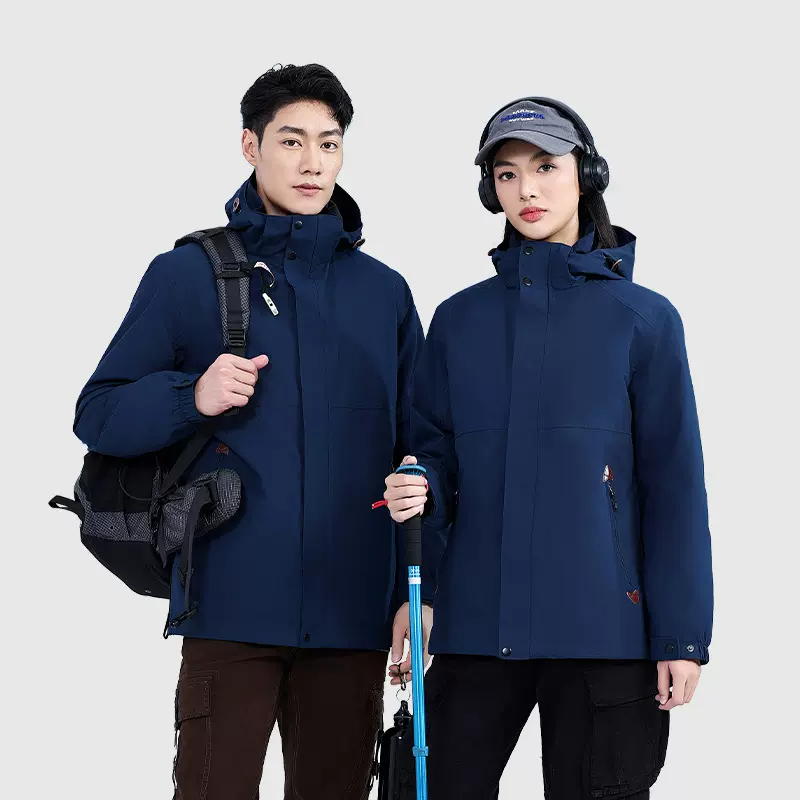 秋冬季男女款羽绒冲锋衣三合一外套透气保暖防风防水两件套冲锋衣