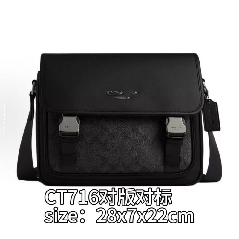2025 New C Brand Men's Classic Logo Monogram Racer Messenger Bag Flap Crossbody Casual Versatile