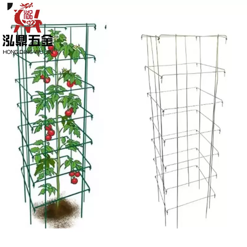 现货金属植物攀爬架方形多层加固可折叠园林支架黄瓜番茄攀藤架