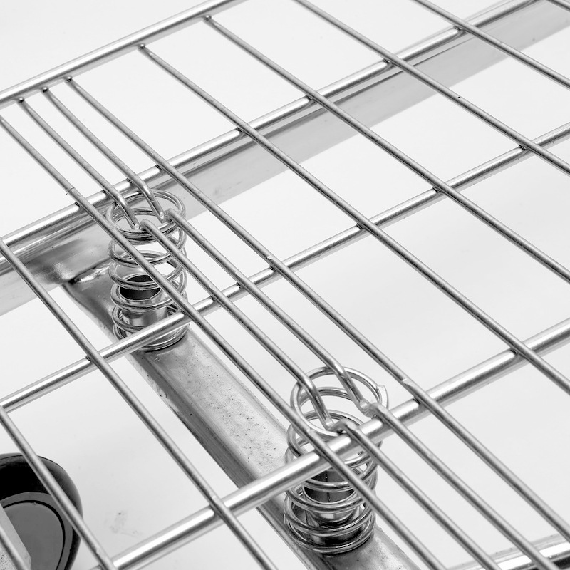 Warehouse double-layer sorting cart, framed basket cart, supermarket, bar KTV trolley, metal sorting cart