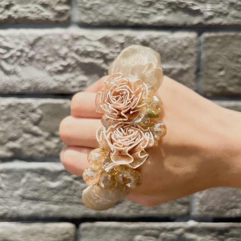 46#머리핀 대장머리끈 [샴페인색]