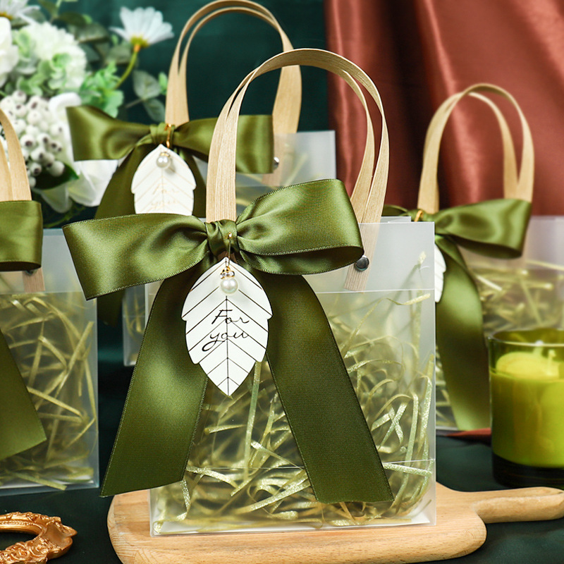 Gift bag for high-end transparent wedding candy empty gift bag birthday handbag teacher's day small gift Xiaoyu