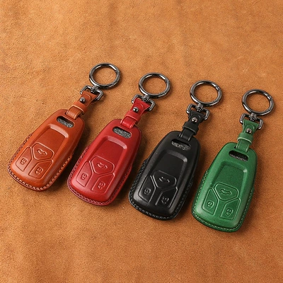 a6l leather car key: Car key bag