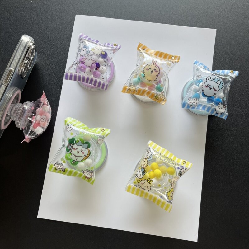 Ji Yi Ka Wa Little Furry Ball Candy Bag 3D Magnetic Stand Airbag Foldable Phone Case Universal Cartoon Dopamine
