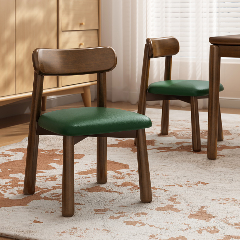 silla de madera maciza pequeña taburete pequeño hogar niños sala de estar respaldo silla simple paquete blando taburete cuadrado taburete de cambio de zapatos
