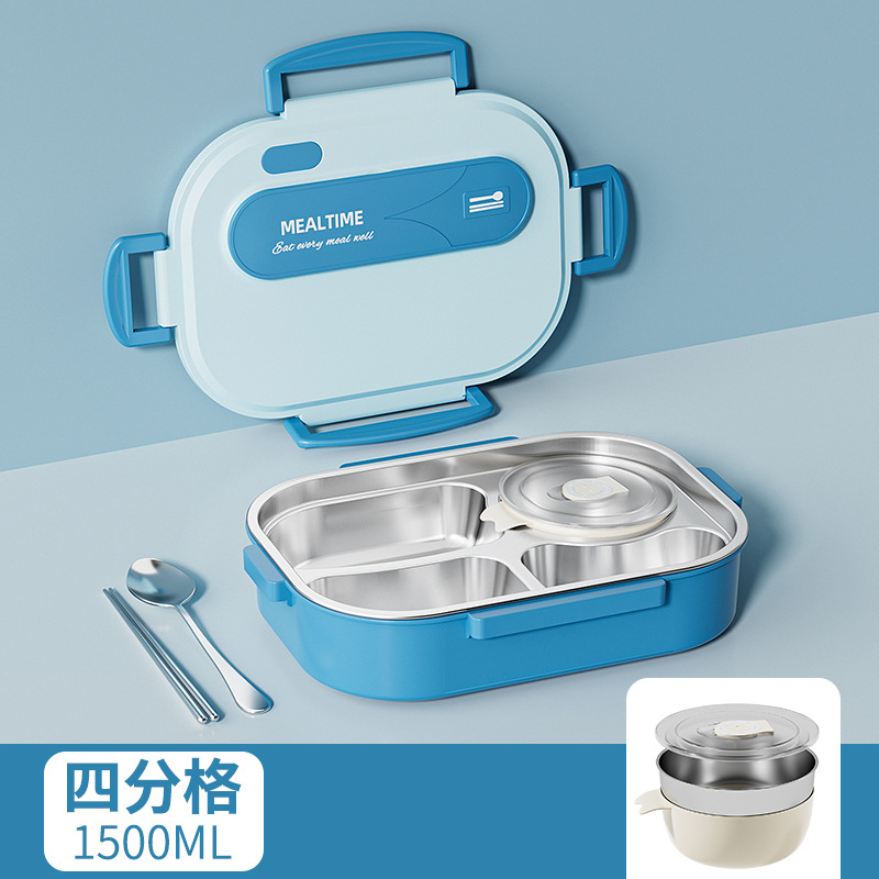 Caja de almuerzo de aislamiento térmico 316 de acero inoxidable para trabajadores de oficina estudiantes pueden cocinar platos de microondas para arroz divididos en cajas de almuerzo