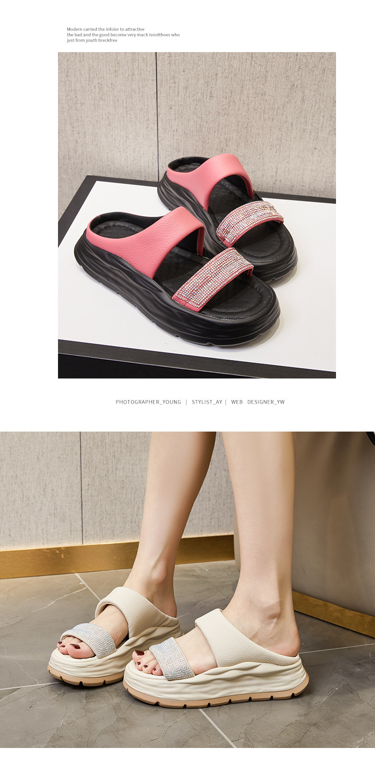 2023 Summer New Thick-Soled Height-Increasing Women's Slippers For Outdoor Wear, High-End Platform Sandals_vogvips.com