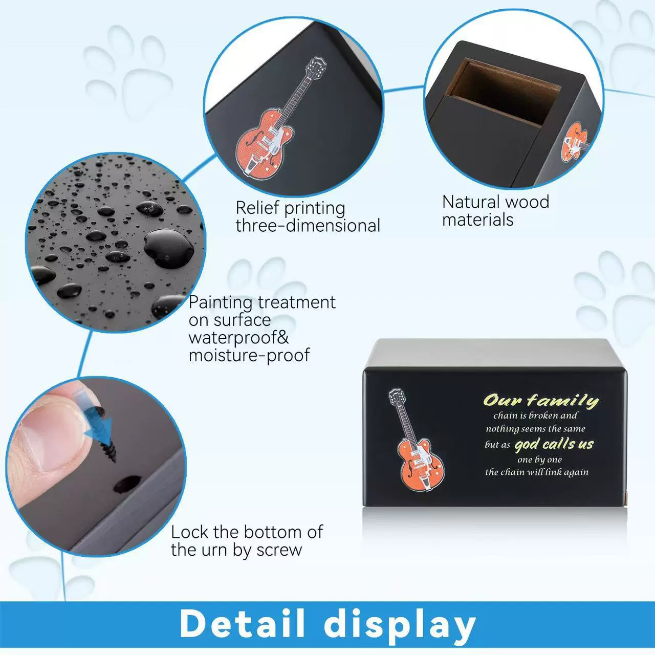 Деревянный кошачий и собачий гроб, урна для животных, памятный деревянный ящик для похорон