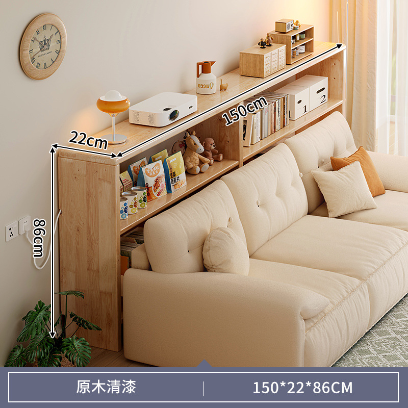 Estante de madera sólida estante de cabecera de cama estrecha hendidura larga almacenamiento almacenamiento semi-circuito gabinete de cama dormitorio contra la pared gabinete