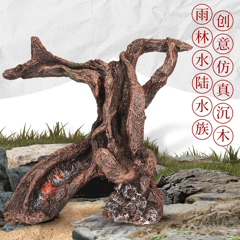 Аквариум ландшафтное моделирование оленя смола украшения ремесла дерево в форме дерева корень дерева связал мосс аквариумное украшение