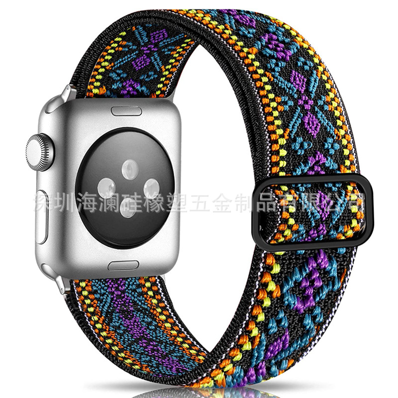 Adecuado para Apple correa de reloj iwatch8 Apple correa de reloj hebilla elástica correa de reloj de nylon
