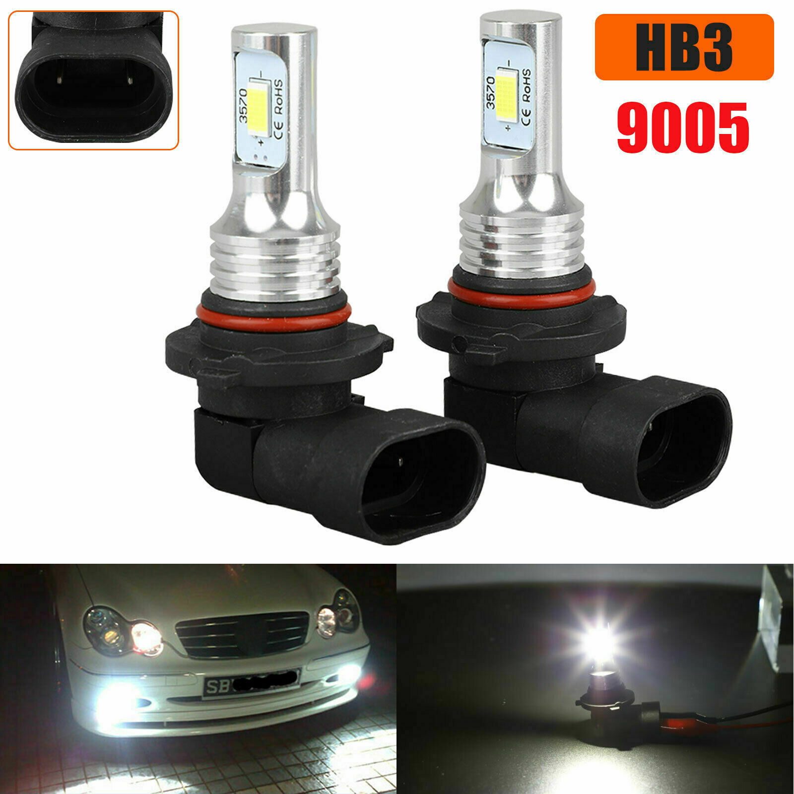 Transfronterizos automóviles LED delantero 9005 + 9006 + 880 lámpara de niebla de automóviles LED lámpara de niebla de motocicleta 6 paquetes de 80W lámpara image 5