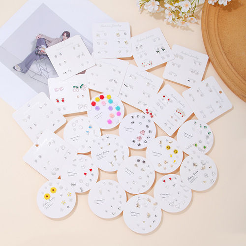 New European and American fashion trend elegant fairy ear jewelry one week earring delicate small combination earrings women 