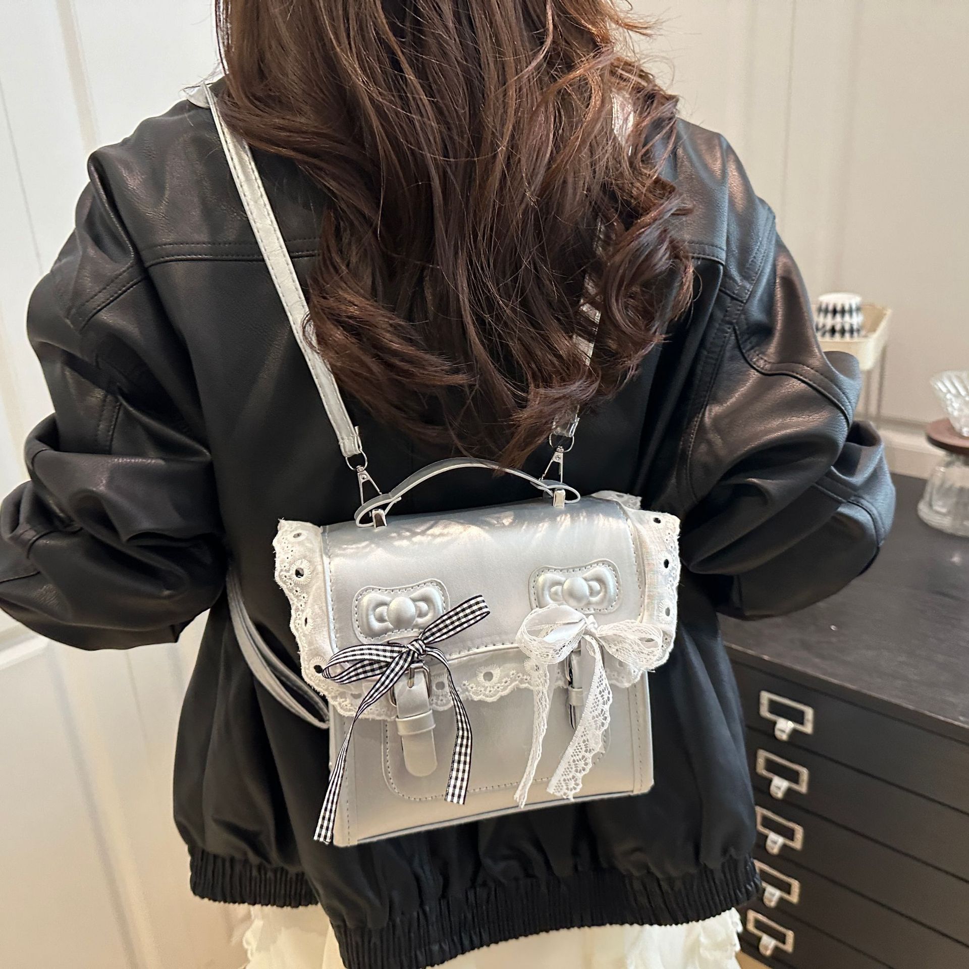 Mochila de ballet para mujeres 2025, otoño nuevo bolso de escuela de chicas lindas, estilo coreano de alta calidad, bolso de moda.