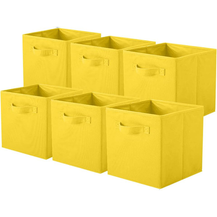 Caja de almacenamiento sin tapa, cajón de sala de estar para el hogar, tela plegable, almacenamiento de artículos diversos, caja de almacenamiento de ropa gruesa de Amazon