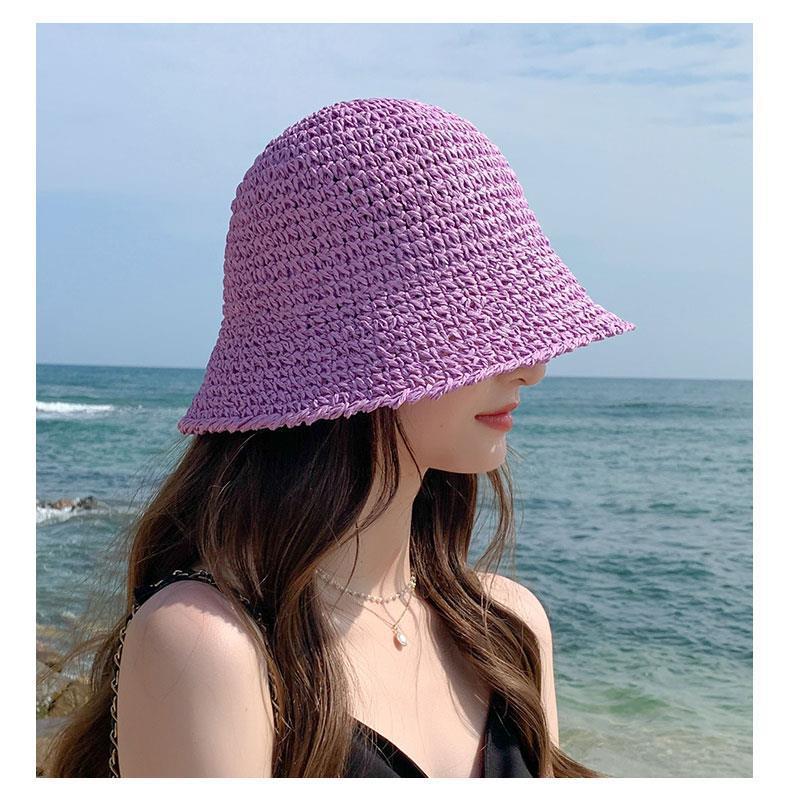 Women's Japanese Style Solid Color Straw Hat display picture 4