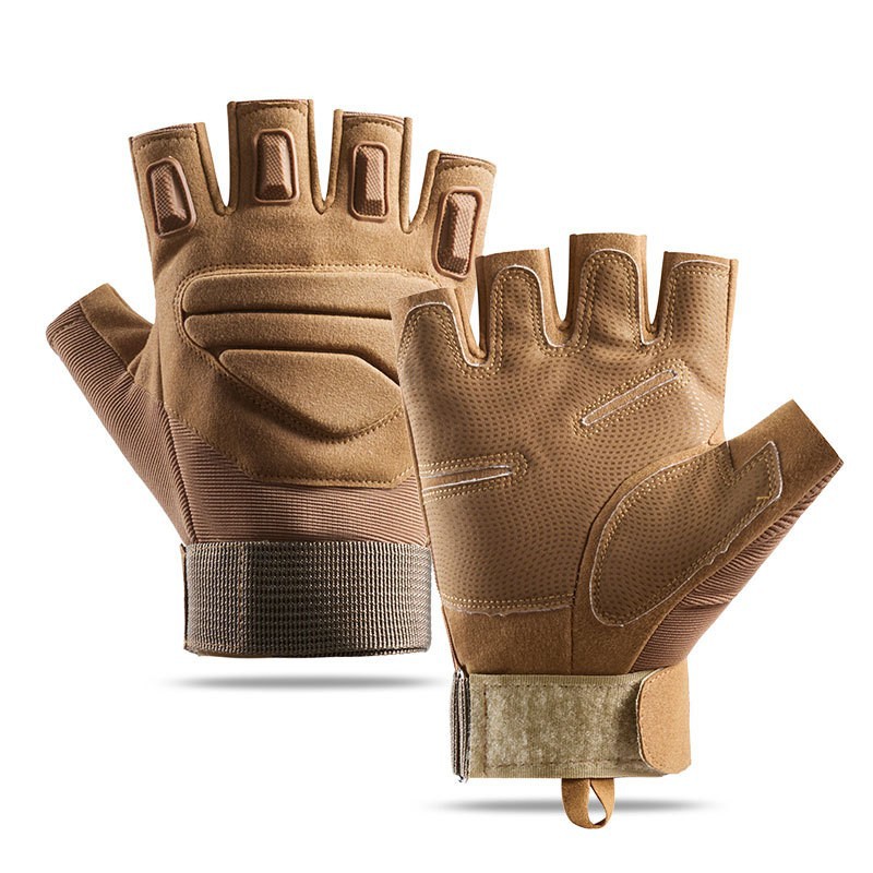 Guantes tácticos transfronterizos para hombres y mujeres al aire libre ZS - 001 entrenamiento deportivo de protección de medio dedo al aire libre fanáticos militares especiales montar