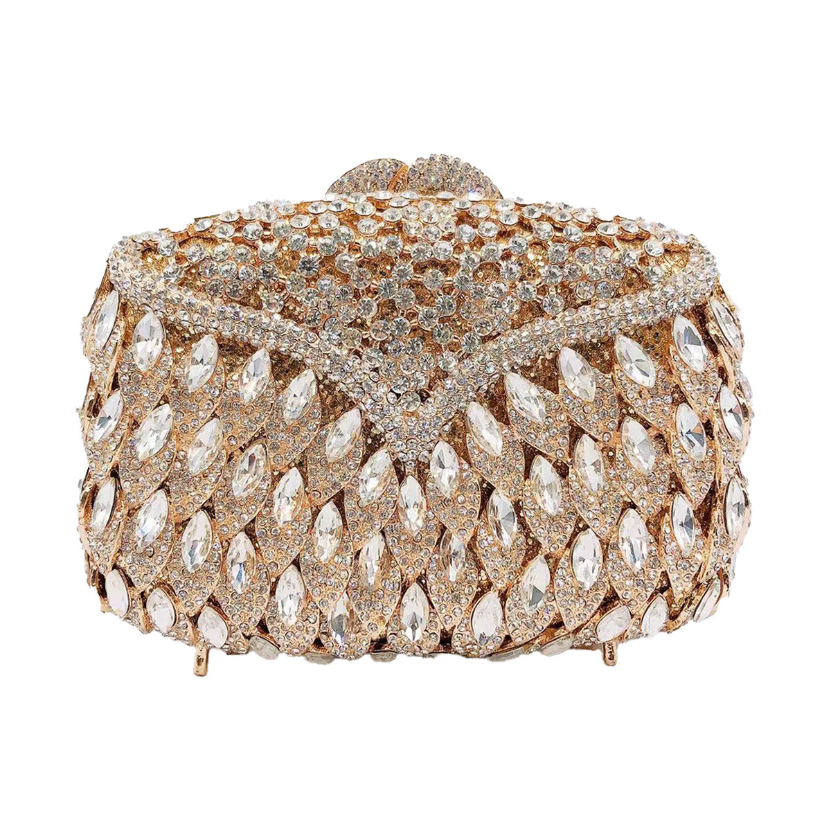 Rhinestone bolsa de noche metal hueco con diamantes bolsas de banquete de diamantes bolsas de mano de mujer