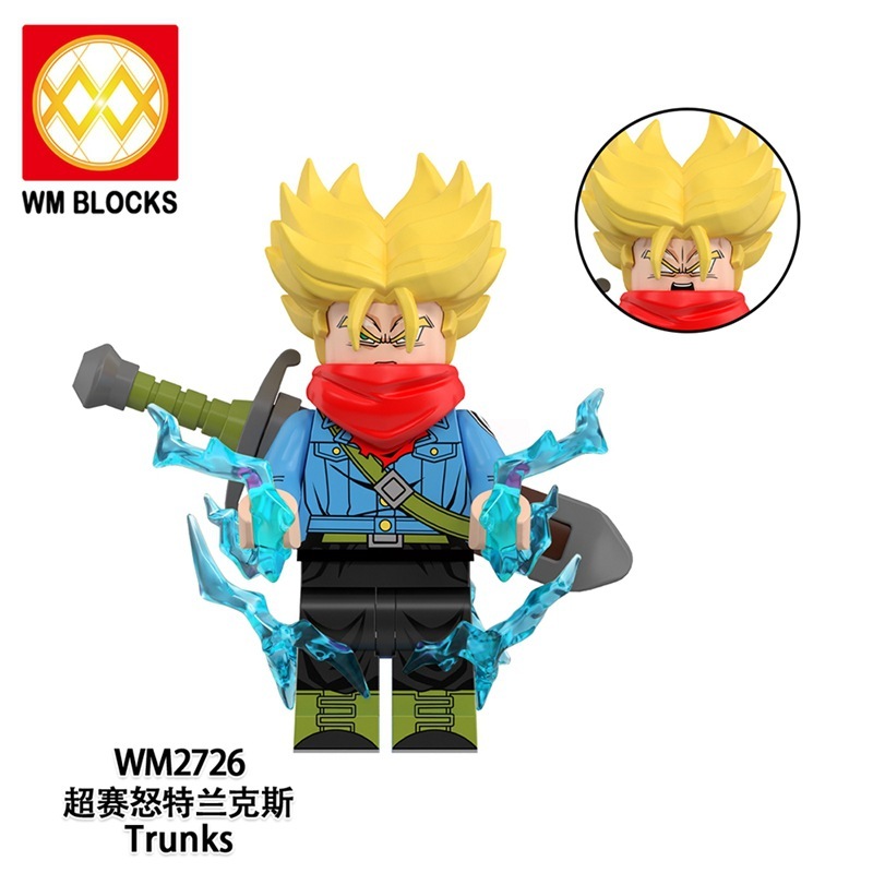 外贸货品WM6184动漫系列孙悟饭悟空界王拳人仔拼装积木玩具袋装|undefined