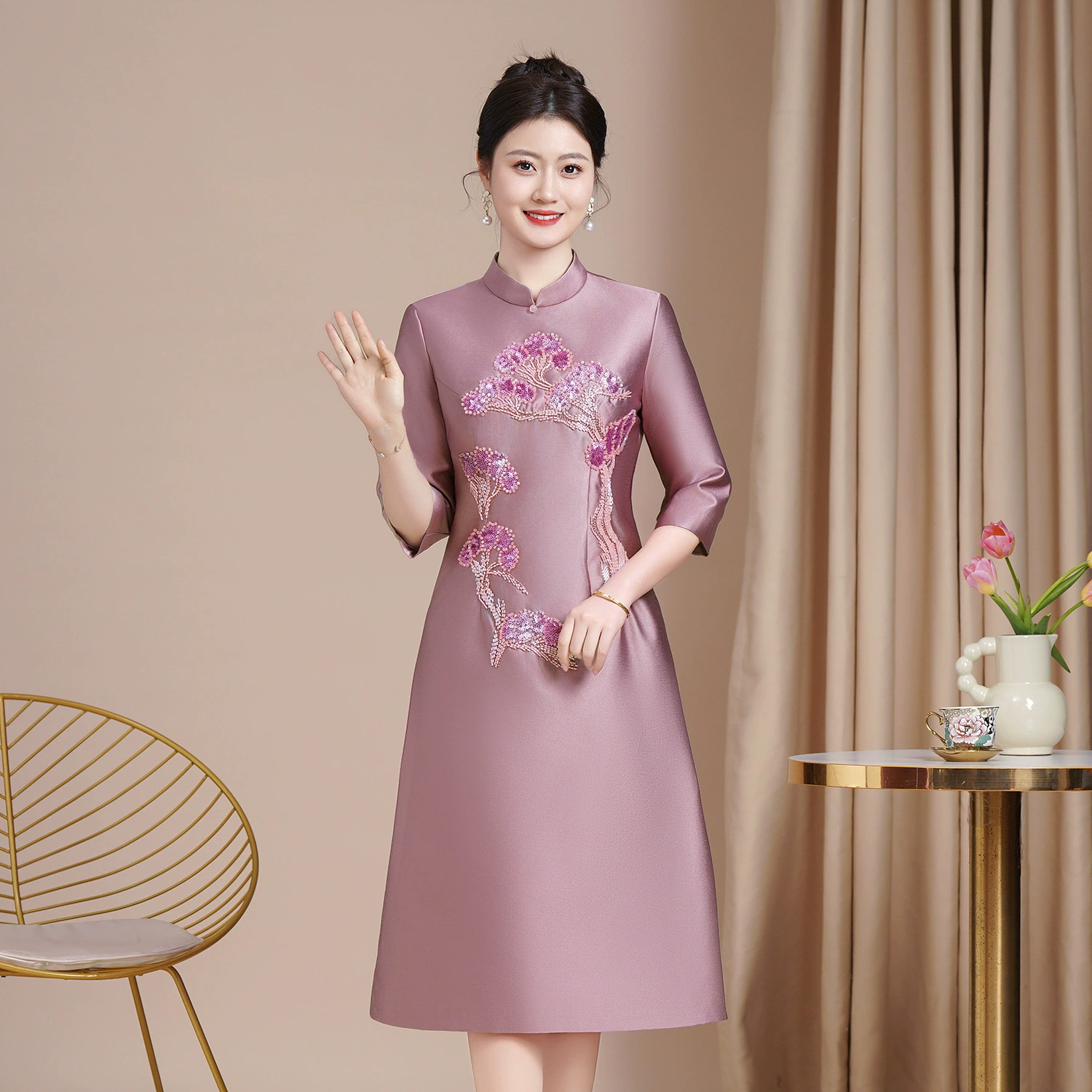 Высококачественная свадебная одежда для свекрови весной 2025 новое платье для мамы